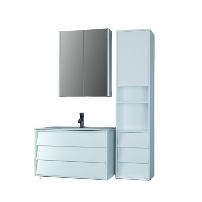 Bathroom cabinet bathroom mirror cabinet PVC bathroom side cabinet