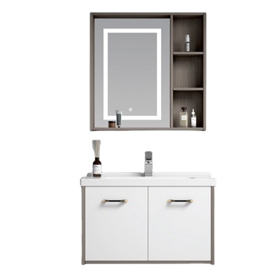 North American bathroom cabinet bathroom cabinets customizable size white bathroom mirror cabinets with light